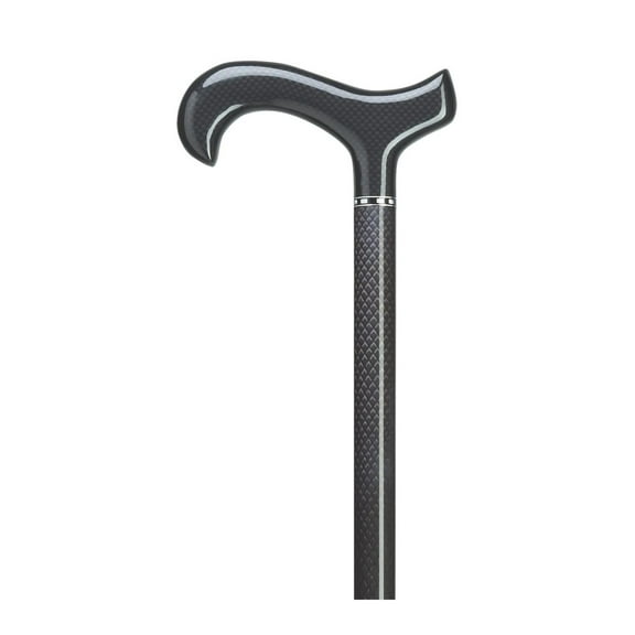 Men Derby Cane Black Triple Wound Carbon Fiber Shaft -Affordable Gift! Item #DHAR-9075058