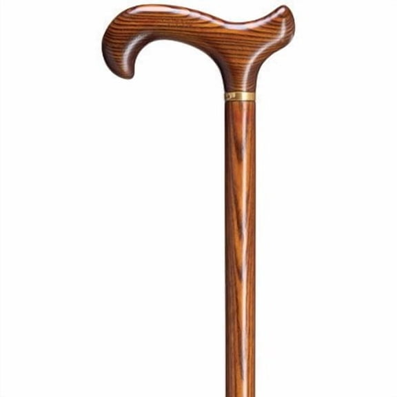 Men Derby Cane Scorched & Cherry Stained Ash -Affordable Gift! Item #DHAR-9765200