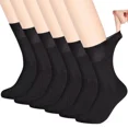 thumbnail image 1 of Men Diabetic Socks, Loose Cuff Non Binding Socks, 6 Pairs Extra Wide Seamless Toe Socks for Men Women 6-11, 1 of 5