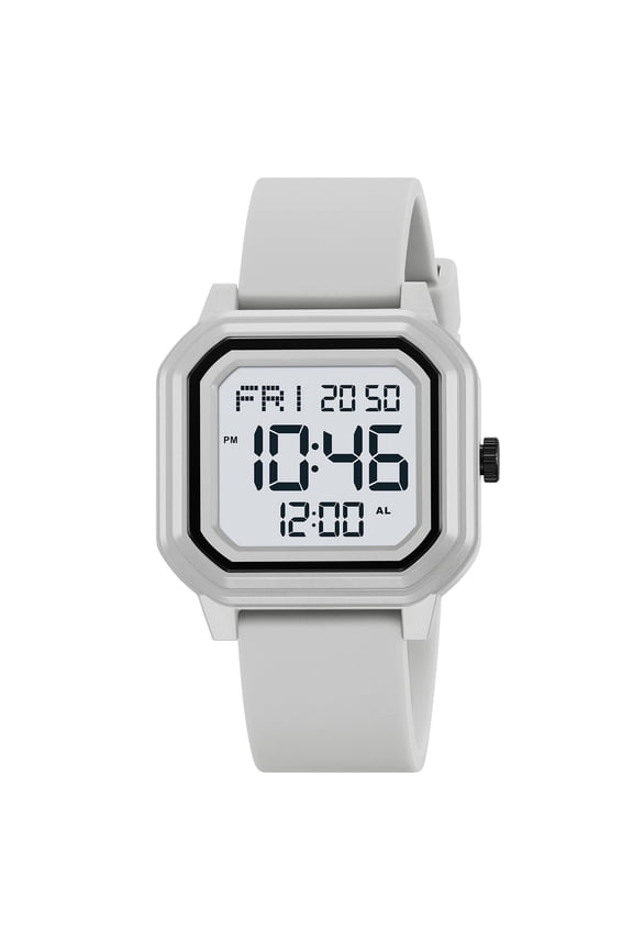 Men Digital Sports Watch Ultra-Thin Large Face Waterproof Wrist Watches for Men with Stopwatch Countdown Timer Alarm Function Dual Time LED Back Light