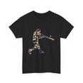 thumbnail image 1 of Men Dot Art Baseball Player Dots Graphic T-Shirt, 1 of 4