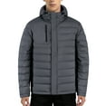 thumbnail image 1 of Men Down Jacket Hooded Lightweight Packable Puffer Jacket Water-Resistent Down Jacket, 1 of 1