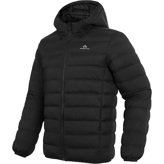 Men Down Puffer Jacket Pioneer Camp 650 Fill Packable Hooded