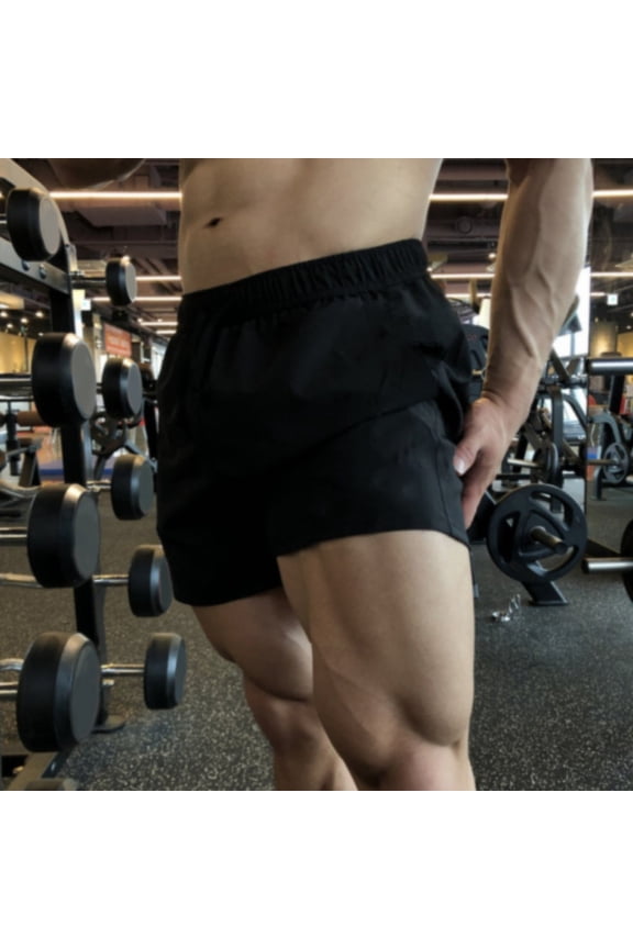 Men Drawstring Breathable Sports Outdoor Running Casual Fitness Yoga Gym Shorts