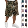 thumbnail image 1 of Men Drawstring Waist Relaxed Fit Camouflage Shorts with Pockets Lightweight Breathable Casual Outdoor Sportswear, 1 of 5