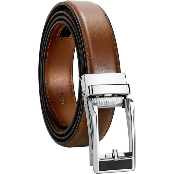 Men Dress Belt Men Adjustable Leather Belt Men Leather Ratchet Belt-Comfort Click Belt for Men Dress and Casual