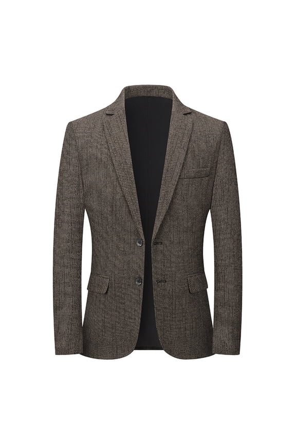 Men Dress Blazers Suit Casual Business Jackets Trench Overcoat Coats Brown M