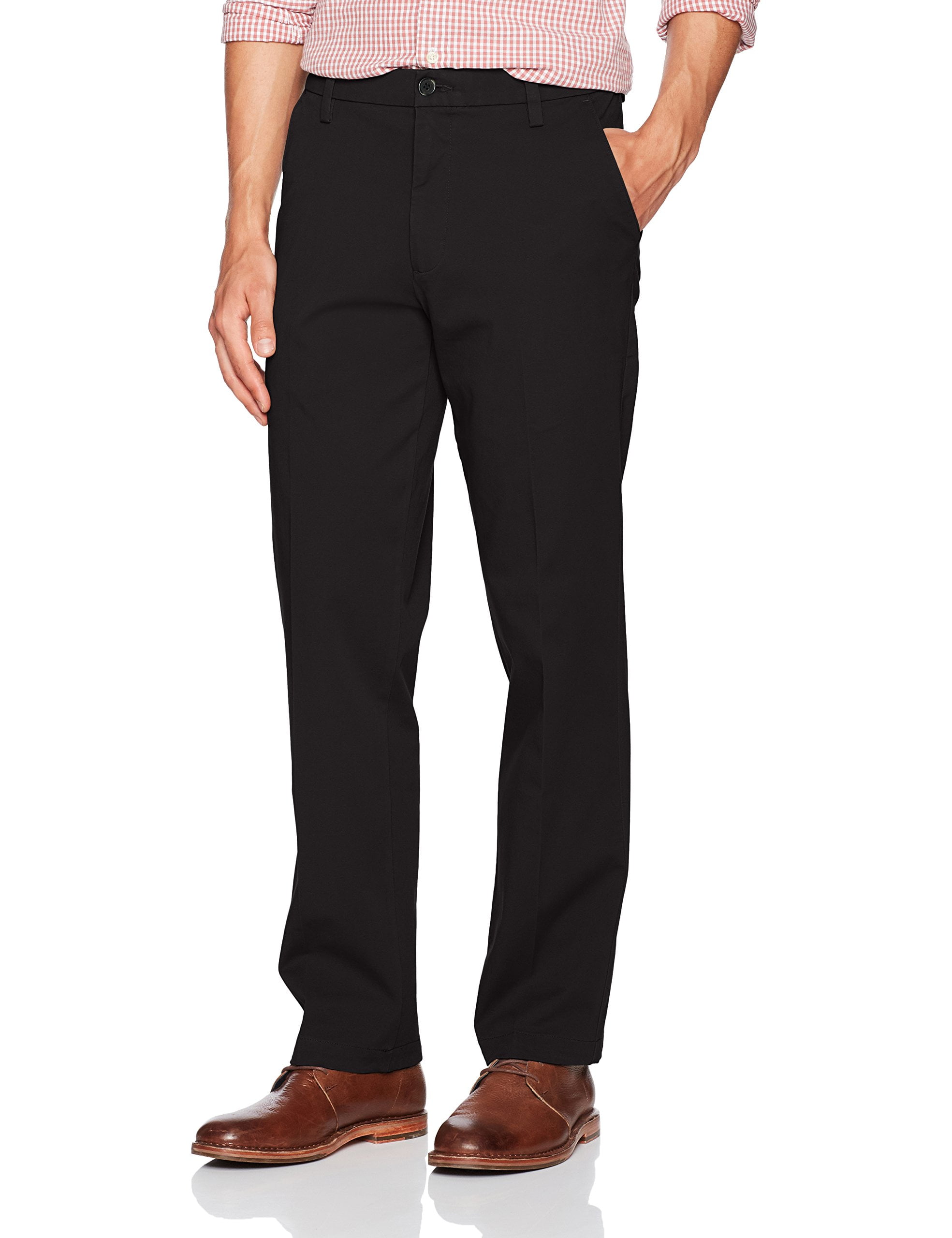 Men Dress Pants 32x34 Straight Fit Flat Front Stretch 32 - Walmart.com