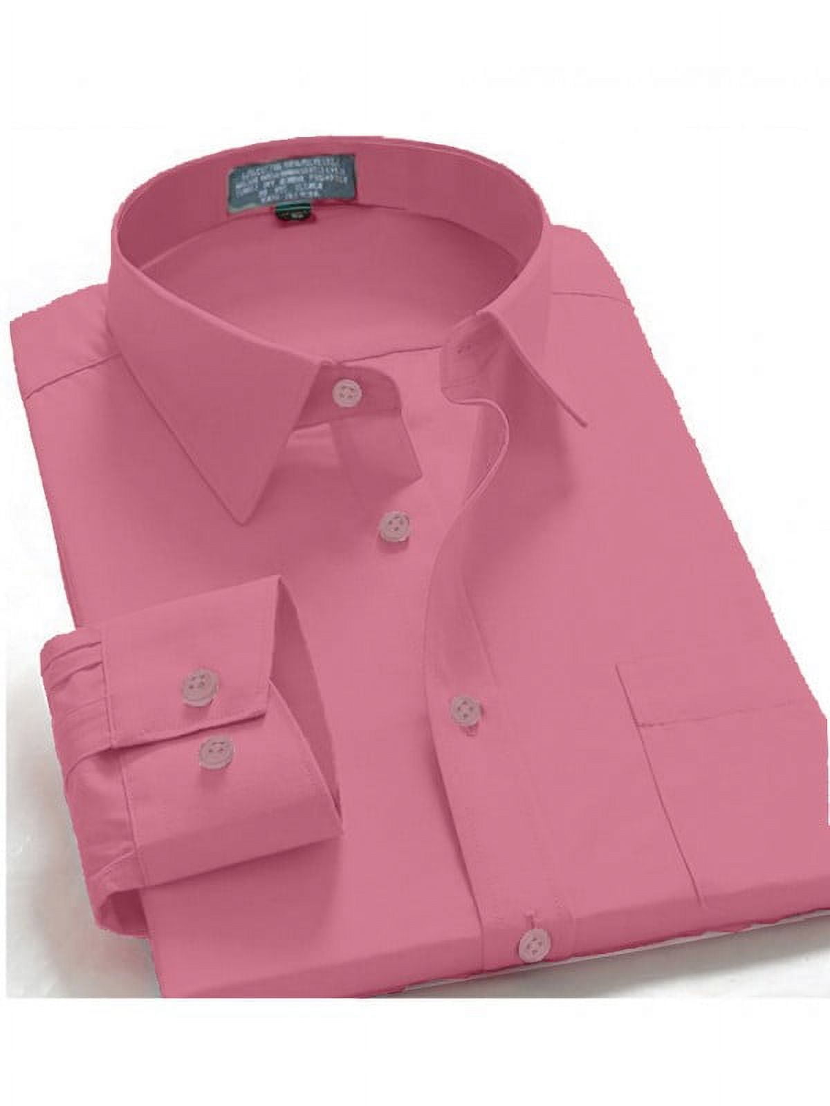 Men Dress Shirt Regular Fit Oxford Solid Color