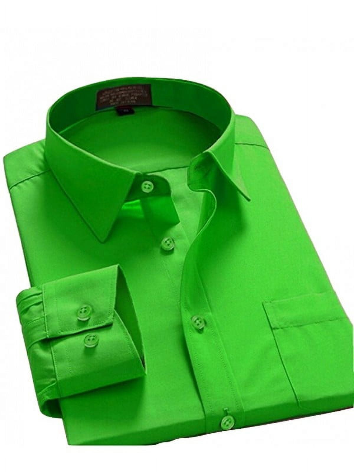 neon green dress shirt ORGANIC LOTUS SILK NEON GREEN MEN'S SHIRT