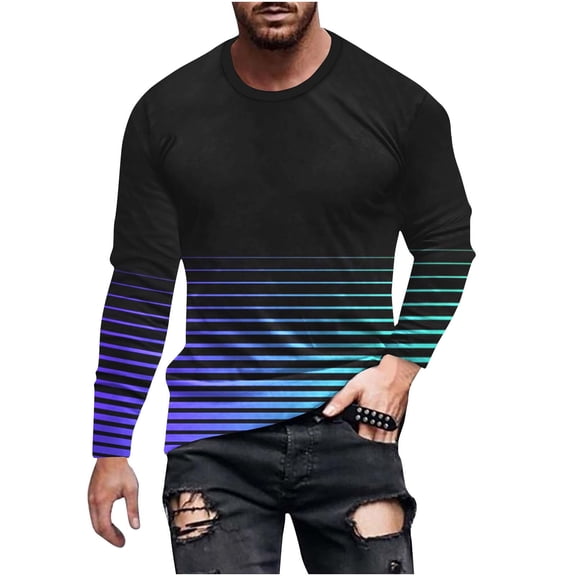 Men Dress Shirts Sale Men 3/4 Sleeve Shirt Golf Shirts for Men Long Sleeve Crew Neck Sweatshirts Men Graphic Fashion Pullover Sweatshirt Men