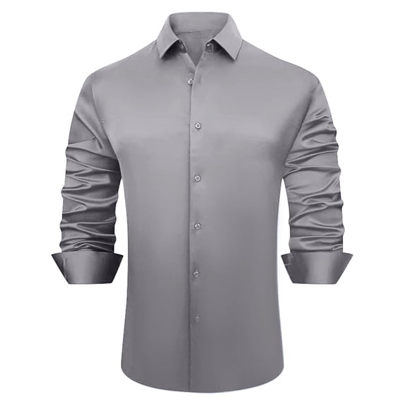 Men Dress Shirts Slim Fit Casual Button Down Shirt Long Short Sleeve Comfortable Stylish Wear Formal Business Attire Mens Casual Crew Neck Basic Tees