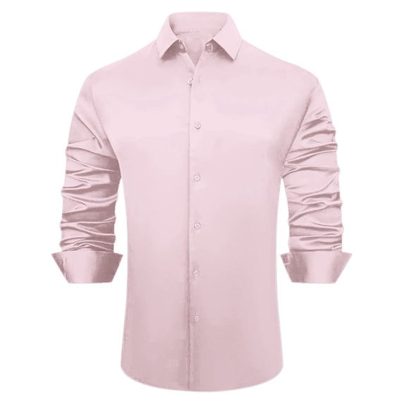 Men Dress Shirts Slim Fit Casual Button Down Shirt Long Short Sleeve Comfortable Stylish Wear Formal Business Attire Mens Casual Crew Neck Basic Tees