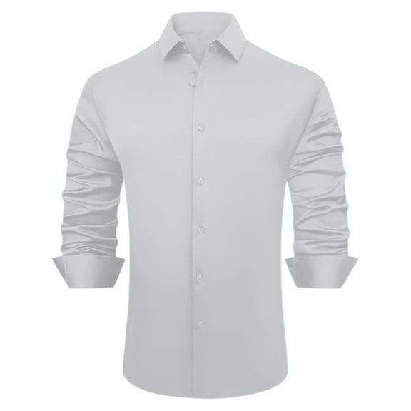 Men Dress Shirts Slim Fit Casual Button Down Shirt Long Short Sleeve Comfortable Stylish Wear Formal Business Attire Mens Casual Crew Neck Basic Tees
