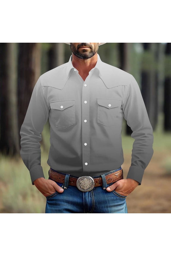 Men Dress Shirts Slim Fit Long Sleeve Business Shirts Wedding Formal Casual Shirt Lightweight Button Down Suit Undershirt Solid Color Tops Casual Uniform Party Wear Gray S