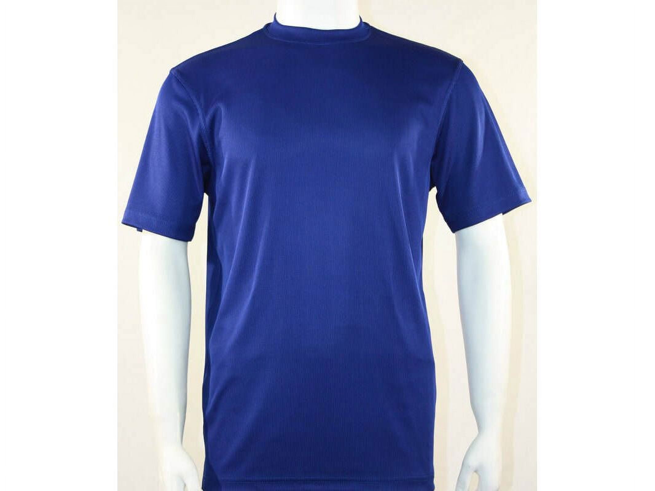 Dressy Crew Men T-Shirt Midnight 218 Log-In Neck Short Blue Uomo Sleeves Silky