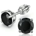 thumbnail image 1 of Men Earrings Black Diamond Earrings for Men Women Diamond Screw Back Stud Earrings Black CZ Studs Mens Studs Black Cubic Zirconia Earrings Studs 4mm, 1 of 7