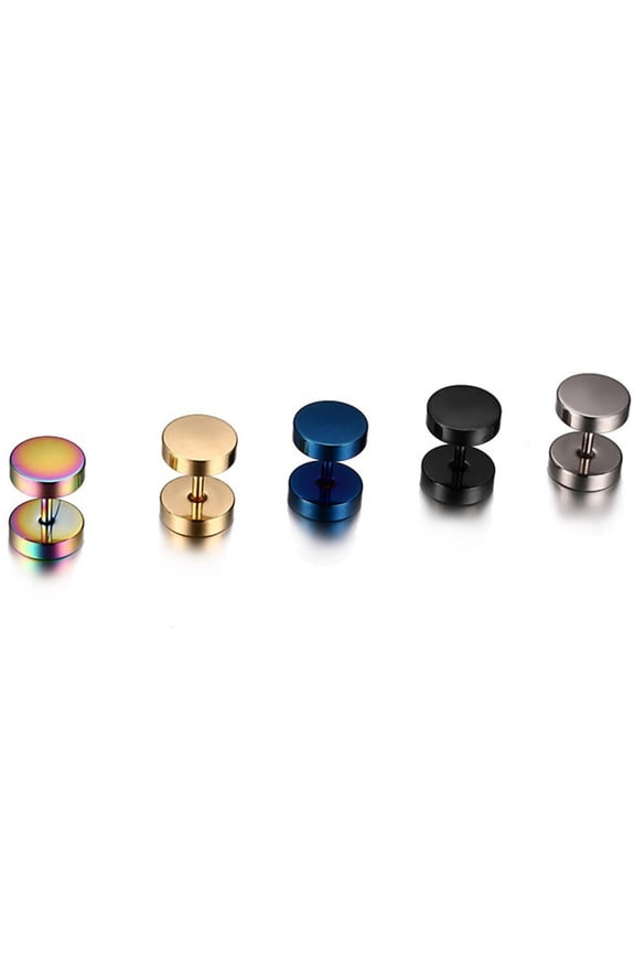 Men Earrings Dumbbell Earrings Piercing Studs Durable Earrings Mens Earings Fashion Men Jewelry Man