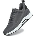thumbnail image 1 of Men Elevator Sneakers Invisible Height Increasing 2.4 Inches Taller Elevator Sports Women Mesh Breathable Outdoor Casual Lace up Fashion Shoes, 1 of 12