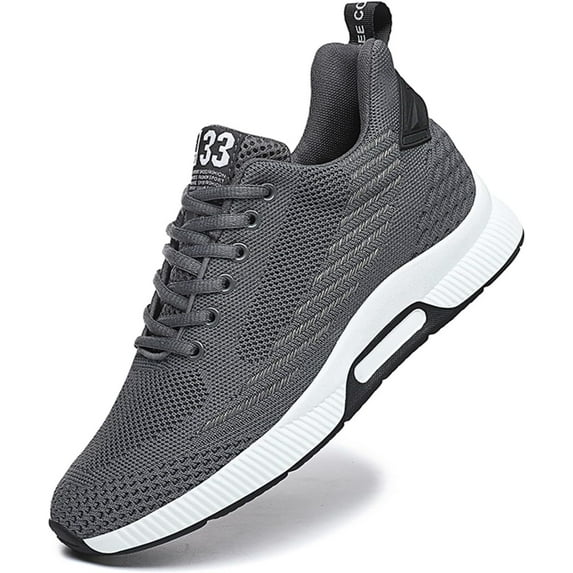 Men Elevator Sneakers Invisible Height Increasing 2.4 Inches Taller Elevator Sports Women Mesh Breathable Outdoor Casual Lace up Fashion Shoes