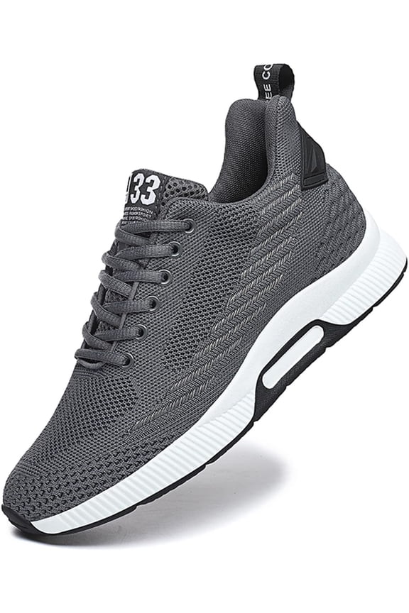 Men Elevator Sneakers Invisible Height Increasing 2.4 Inches Taller Elevator Sports Women Mesh Breathable Outdoor Casual Lace up Fashion Shoes