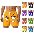 thumbnail image 1 of Men Emoji Graphic Beach Shorts – 3D Character Print Quick Dry Sport Shorts, Hip Hop Relaxed Fit Casual Athletic Shorts For Summer Travel Street Outfit Pool Party, 1 of 4