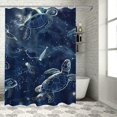 thumbnail image 1 of Orinice Bioluminescence Jellyfish Turtle Bathroom Decor Set with Hooks, Colorful Luxurious Graphic Print Polyester Fabric Shower Curtain for Home Bathtubs Decoration 69x72, 1 of 7
