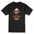 thumbnail image 1 of Men Equal But Only The Best Are Born In August White Text  Men Black T-Shirt, Male x-Large, 1 of 2