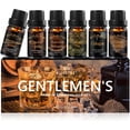 thumbnail image 1 of Men Essential Oils Set for Diffuser, Father's Day Gift for Men - 6x10ml Masculine Fragrance Oils for Candle Making, Scented Oil Gift Set, Mahogany, Sandalwood, Cologne, Smoke Vanilla, Oak, Leather, 1 of 4