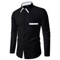 thumbnail image 1 of Men Fall Clothes,Dress Shirts for Men Business Casual Long Sleeve Fall Outfits Lightweight Button Down T-Shirt Tops, 1 of 5