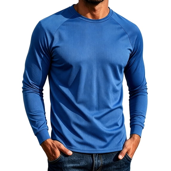 Men Fall Clothes,Workout Shirts for Men Breathable Raglan Long Sleeve Athletic Tee Tops Lightweight Crew Neck T Shirts