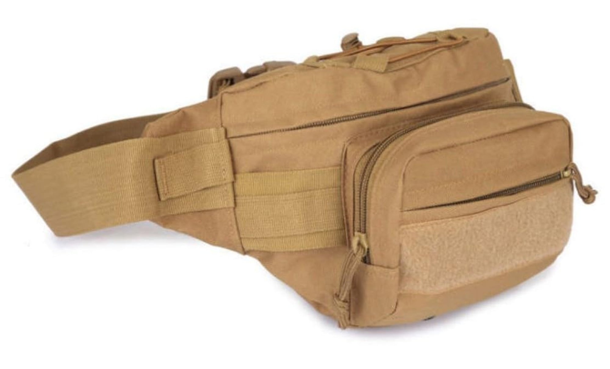 Men Fanny Pack Waist Bag Multi Zipper Pockets Hip Belt Bag