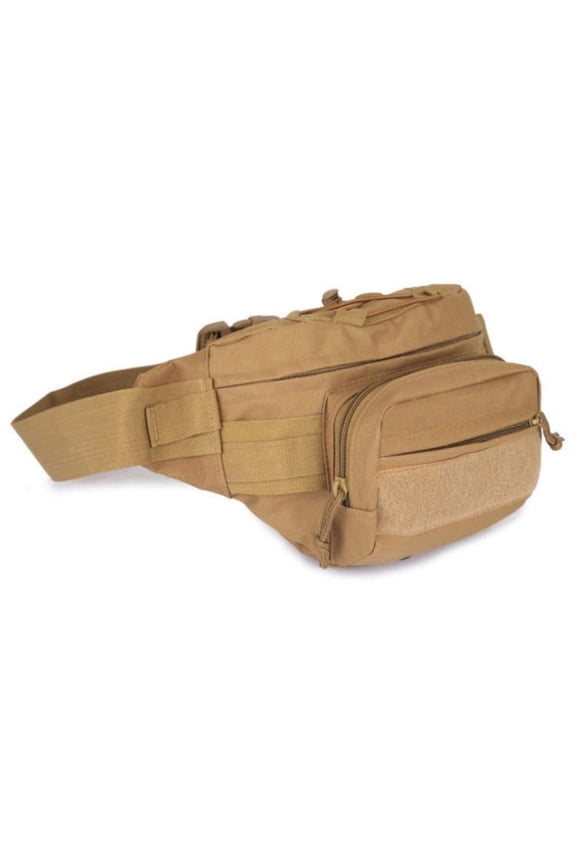 Men Fanny Pack Waist Bag Multi Zipper Pockets Hip Belt Bag