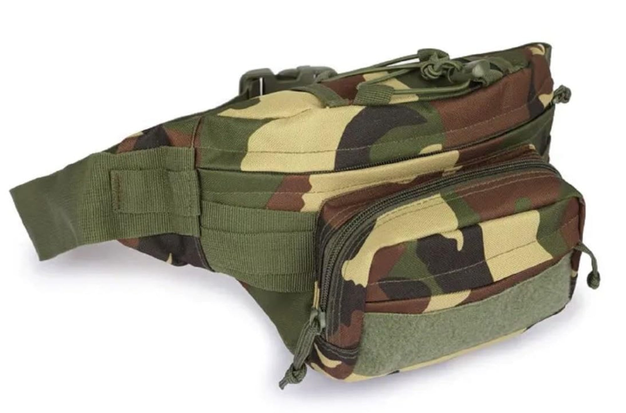 Men Fanny Pack Waist Bag Multi Zipper Pockets Hip Belt Bag