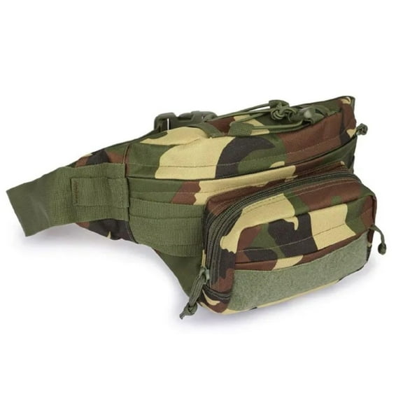 Men Fanny Pack Waist Bag Multi Zipper Pockets Hip Belt Bag