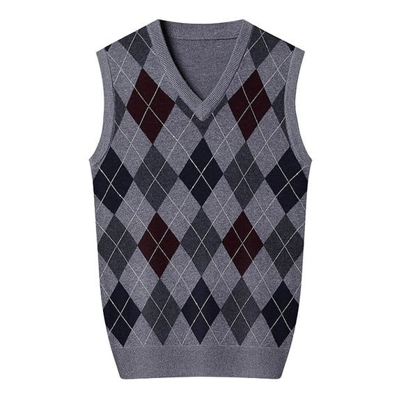 Men Fashion Coats Autumn Winter Thicken Wram Fashion Casual Pullover Contrast Knitted Sweater Vest