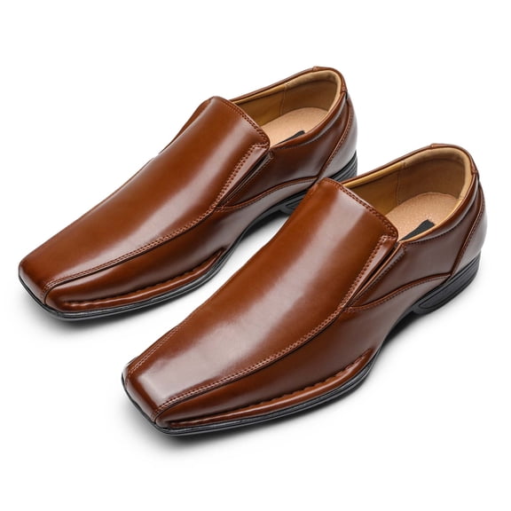 Men Fashion Comfort Classic Square Toe Slip On Loafers Oxford Dress Shoes