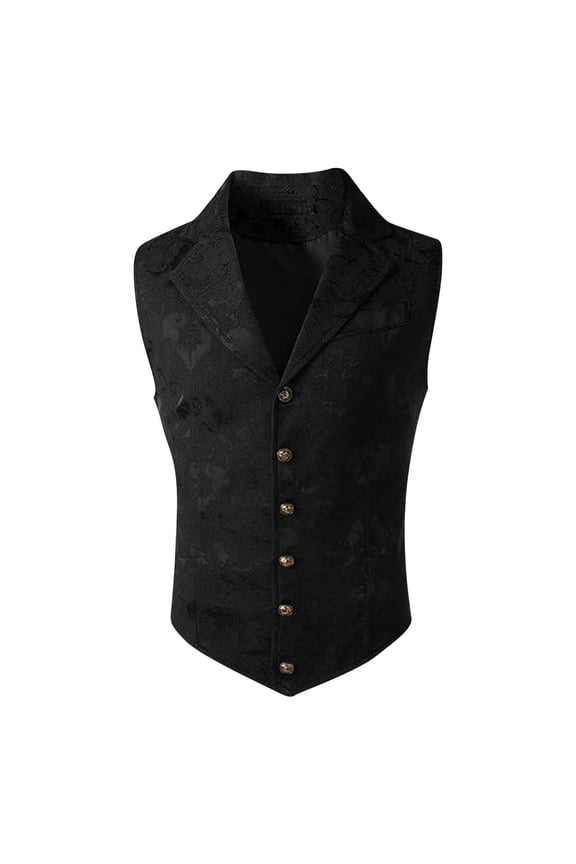 Men Fashion Jackets Outdoor Single Suit Vest Sleeveless Classic Coat Dailywear Comfy Loose Overcoat