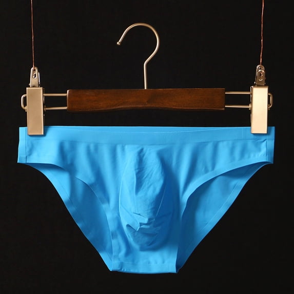 Men Fashion Solid Knickers Briefs Underwear Pant Panties, L, Sky Blue
