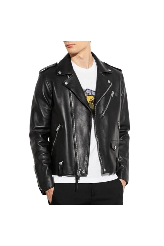 Men Fashion Stylish Black 100% Genuine Lambskin Leather Lightweight Soft Satin lining Jackets for Men - XXL Size