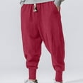 thumbnail image 1 of Men Fashion Summer Solid Casual Elastic Waist With Pocket Pants Capri Leggings For Men High Waist Short Side Pocket Leggings Butt Lifting Seamless Trouser Bell Bottom Pants, 1 of 4