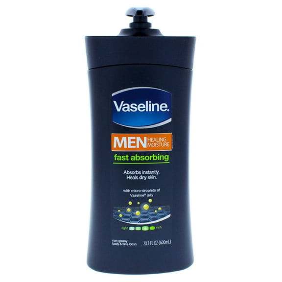 Men Fast Absorbing Body & Face Lotion by Vaseline for Men - 20.3 oz Lotion