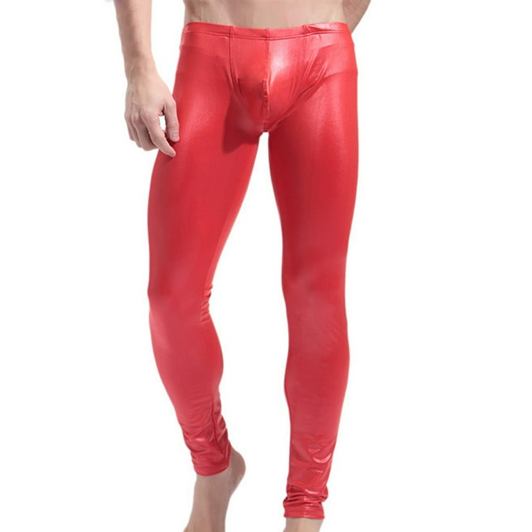 Mens wet hot sale look leggings