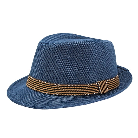 Men Fedora Hat Banded Lightweight Summer Hat Breeze Cool City Travel Hat Sun Ready Trip