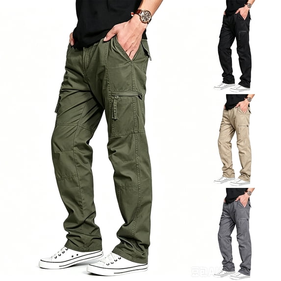 Men Field Multi Utility Pants Regular Reinforced Stretch 6 Pocket All Terrain Cargo Pants S-XL