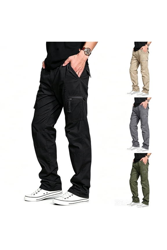 Men Field Multi Utility Pants Regular Reinforced Stretch 6 Pocket All Terrain Cargo Pants S-XL