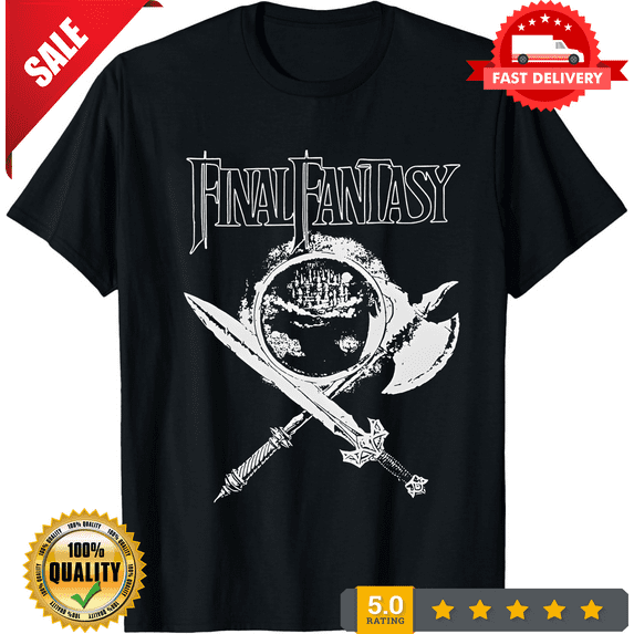 Men Final Fantasy Axe T Shirts 100% Cotton Tops Leisure Short Sleeve, LIMITED EDITION-TH67714