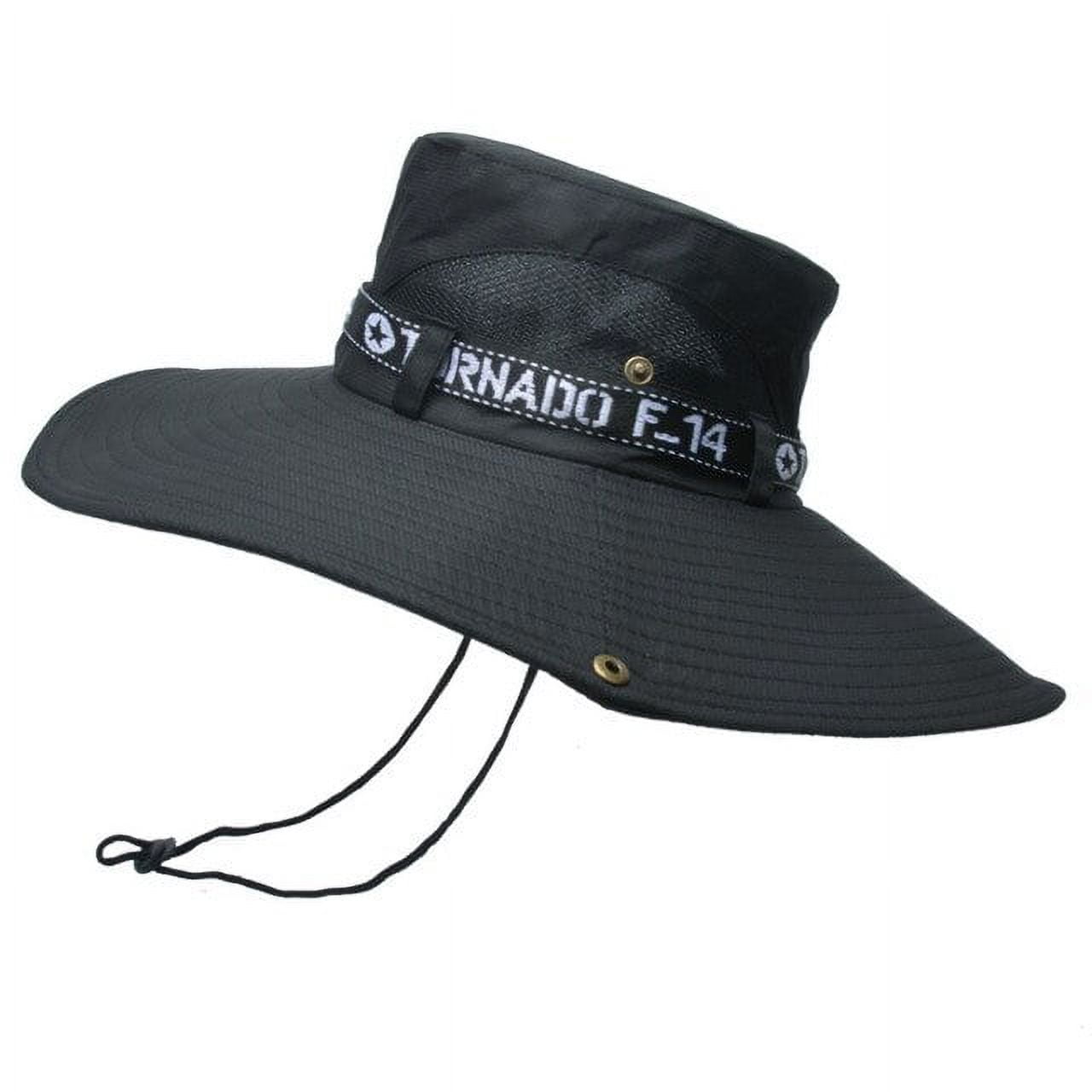 Men Fishing Hats Sun Protection Letter Embroidery Bucket Hat Summer ...