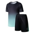 thumbnail image 1 of Men Fitness Quick Drying Sports Suit Breathable Ice Silk Men's Sportswear,Men's running T-Shirt and Shorts Set, 1 of 5