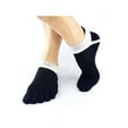 thumbnail image 1 of Men Five Toe Socks Cotton Solid Sports Trainer Running Finger Socks Breathable, 1 of 3